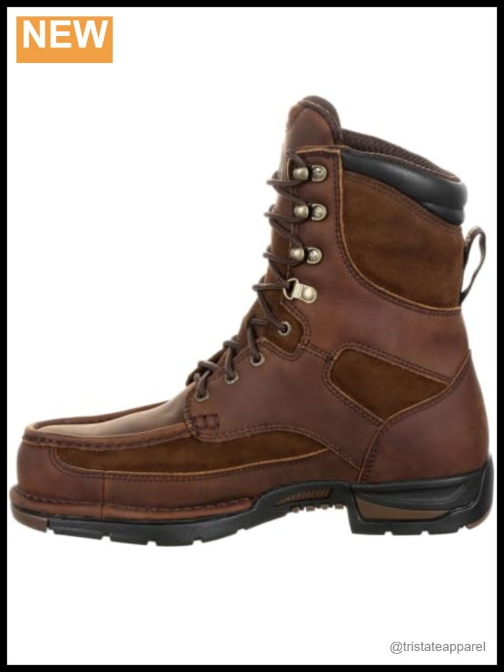 Waterproof Full Grain Leather Work Boot Soft Toe 8 Inch